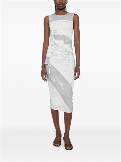 Abito donna midi Patrizia Pepe con stampa grigio/bianca PATRIZIA PEPE | 2A3052J423YA45